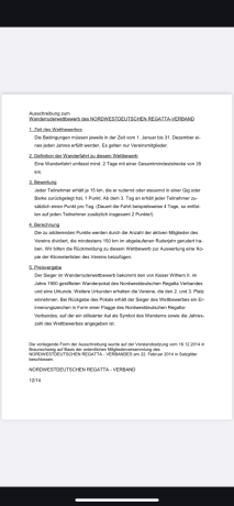Aktuelle Bedingungen für den Wanderruderwettbewerb Stand 03/2023